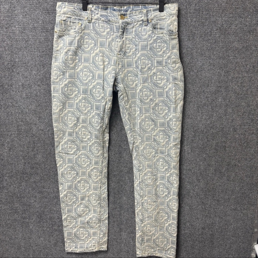 Casablanca straight leg monogram embroidered jeans men Size 32